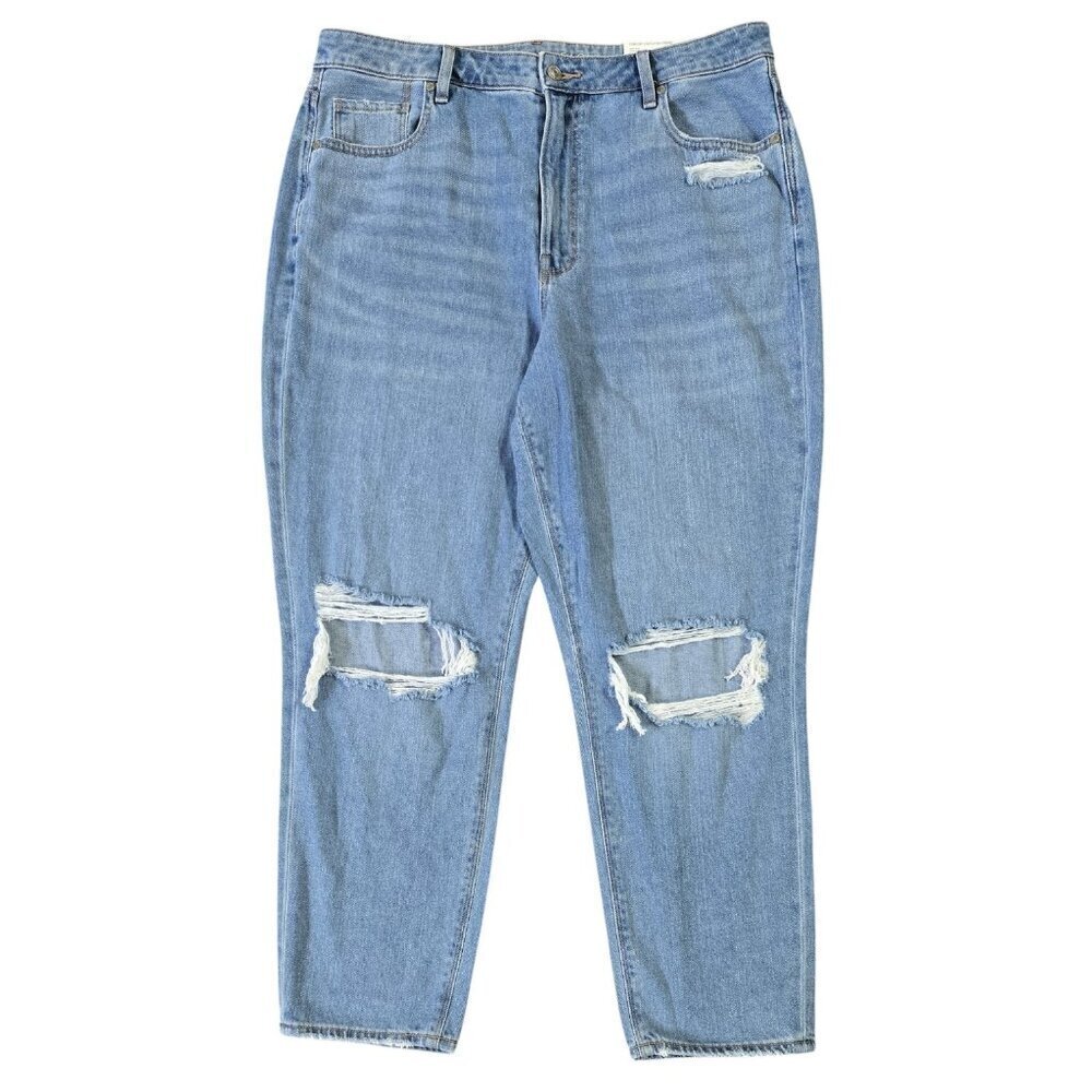 American Eagle NWT Distressed Mom Jean High Rise Comfort Stretch Waistband